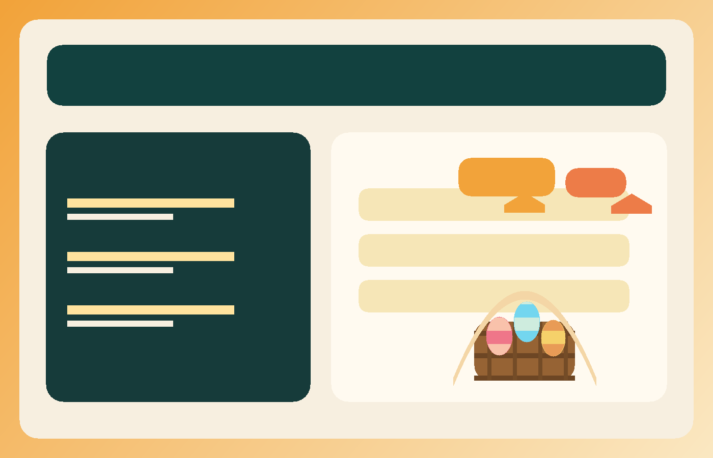 复活节活动英文速查,包含 Easter egg hunt、RSVP、bring a dish、basket 等高频表达