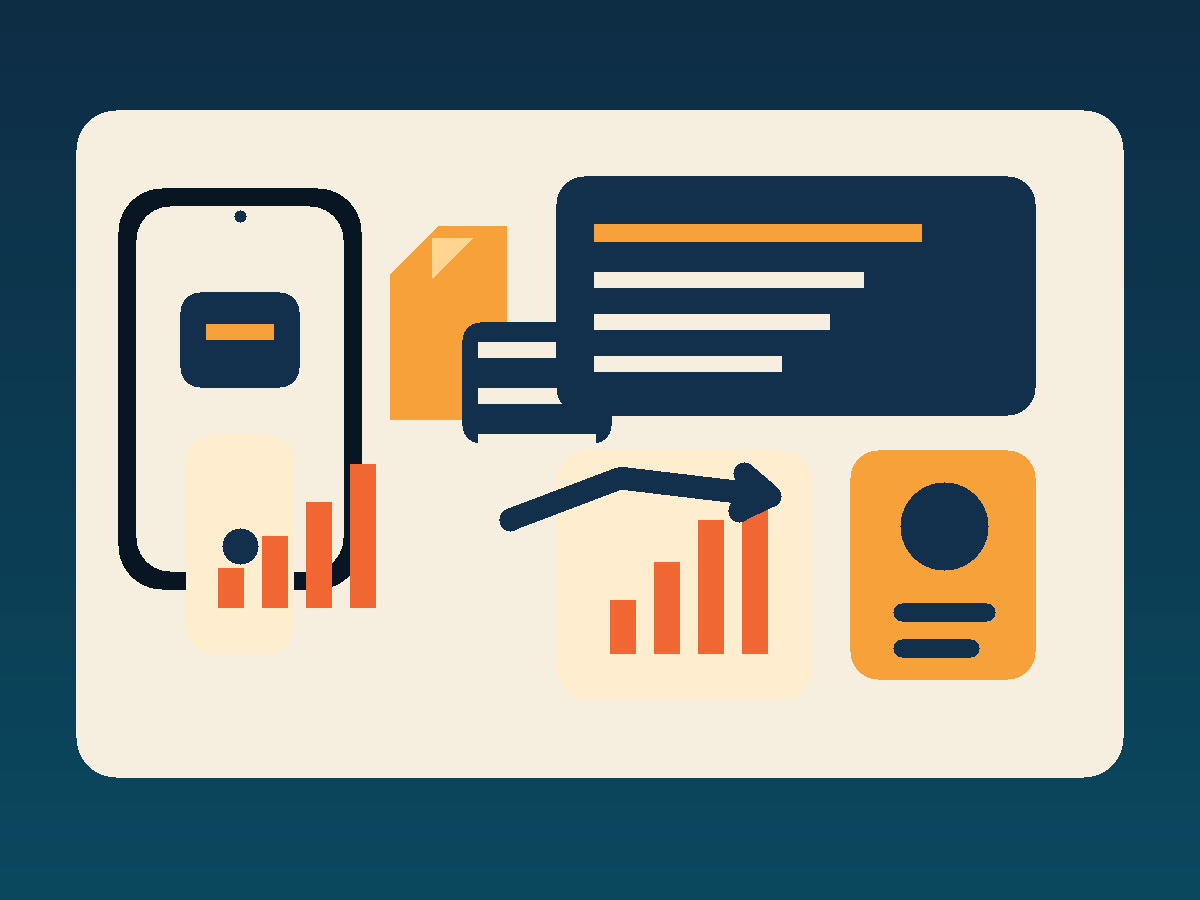 手机卡套餐英文视觉速查图，展示 SIM 卡、流量套餐、账单、信号和换号转网等场景