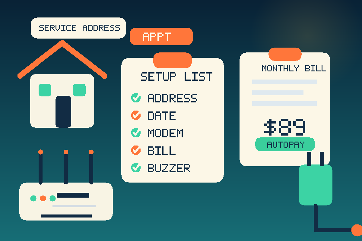 A home utility bill and payment follow-up scene