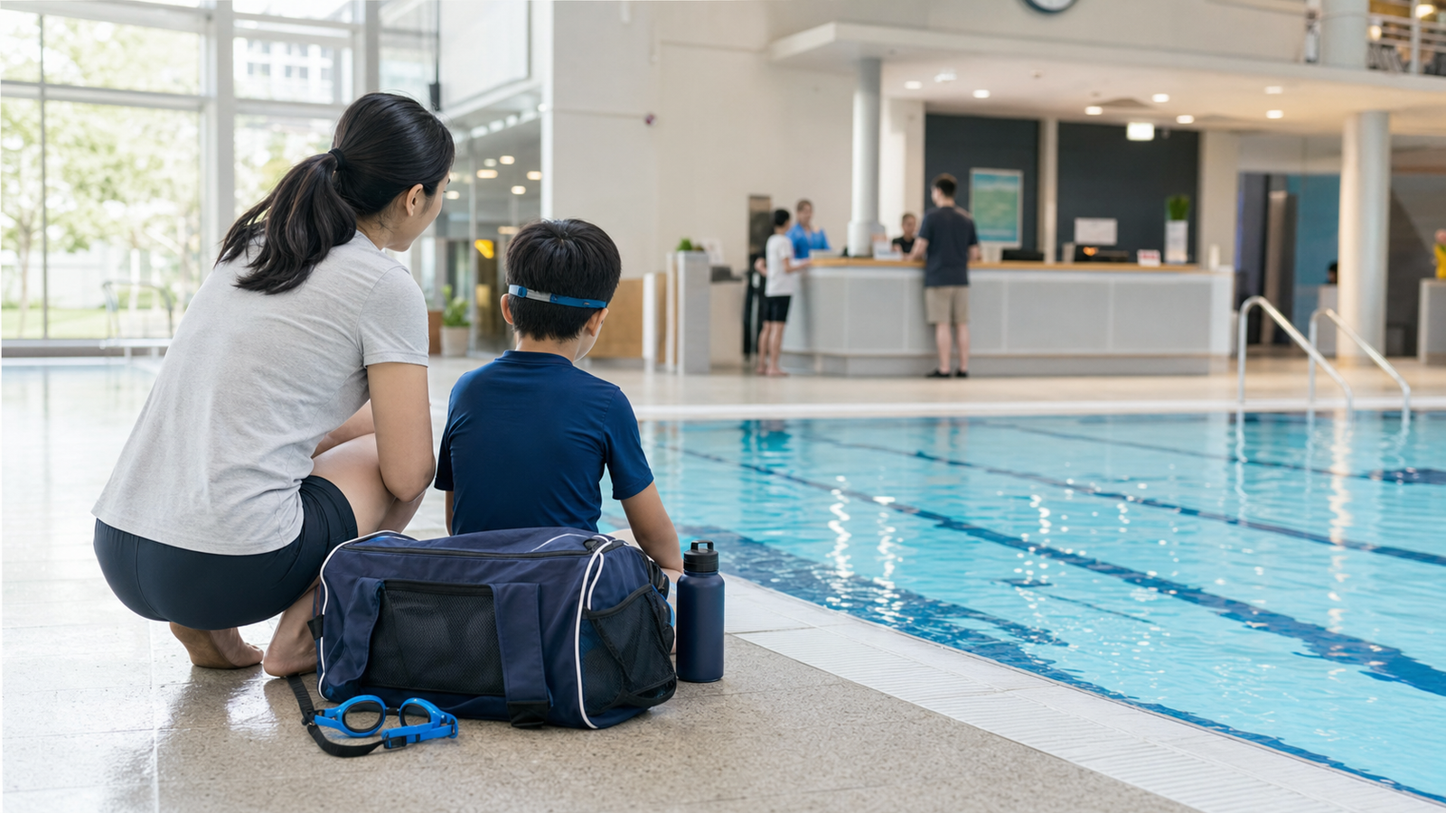You are currently viewing 游泳课报名英文怎么说?问 swim lesson、drop-in swim、locker 和取消规则的实用句
